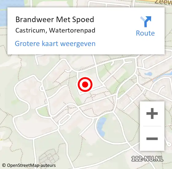 Locatie op kaart van de 112 melding: Brandweer Met Spoed Naar Castricum, Watertorenpad op 28 juni 2022 10:14