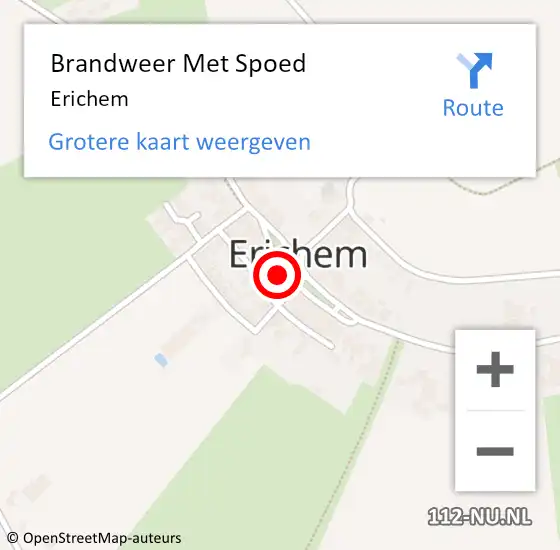 Locatie op kaart van de 112 melding: Brandweer Met Spoed Naar Erichem op 28 juni 2022 10:38