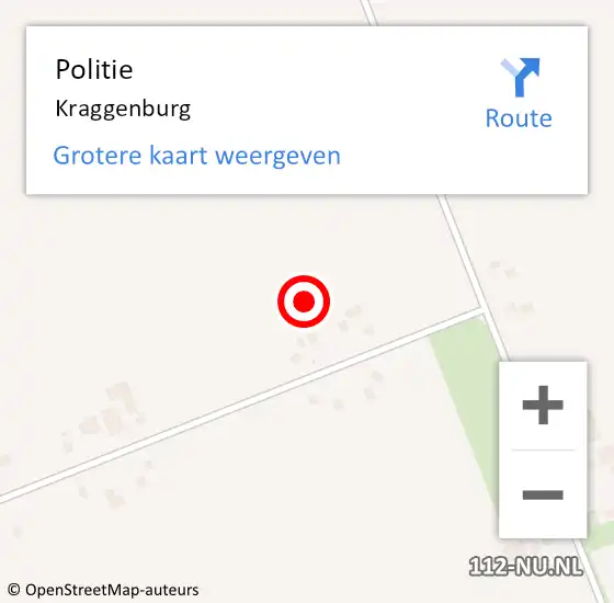 Locatie op kaart van de 112 melding: Politie Kraggenburg op 28 juni 2022 11:06