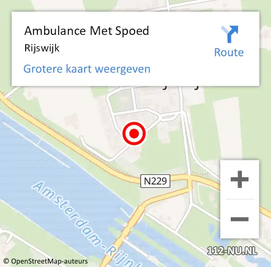 Locatie op kaart van de 112 melding: Ambulance Met Spoed Naar Rijswijk op 28 juni 2022 11:14