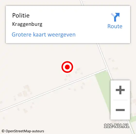 Locatie op kaart van de 112 melding: Politie Kraggenburg op 28 juni 2022 11:18