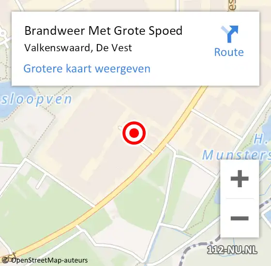 Locatie op kaart van de 112 melding: Brandweer Met Grote Spoed Naar Valkenswaard, De Vest op 28 juni 2022 11:48