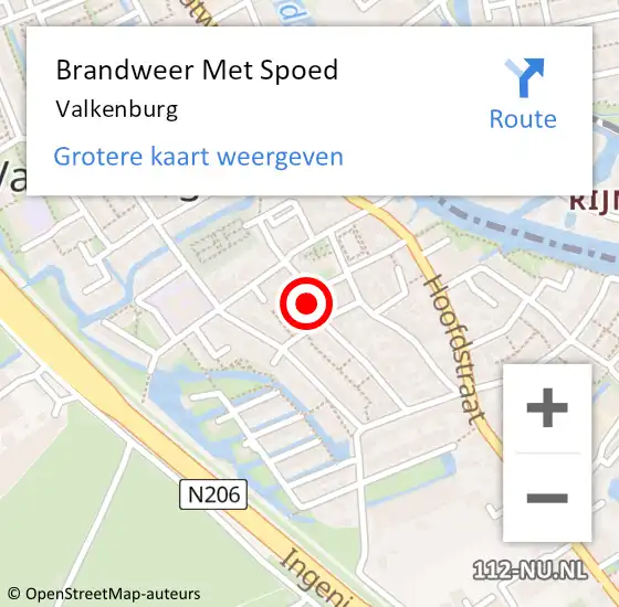 Locatie op kaart van de 112 melding: Brandweer Met Spoed Naar Valkenburg op 28 juni 2022 12:55