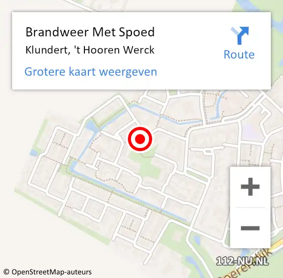 Locatie op kaart van de 112 melding: Brandweer Met Spoed Naar Klundert, 't Hooren Werck op 28 juni 2022 15:32