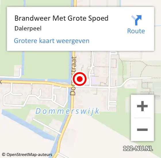 Locatie op kaart van de 112 melding: Brandweer Met Grote Spoed Naar Dalerpeel op 28 juni 2022 17:37