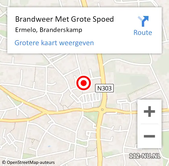 Locatie op kaart van de 112 melding: Brandweer Met Grote Spoed Naar Ermelo, Branderskamp op 28 juni 2022 19:01