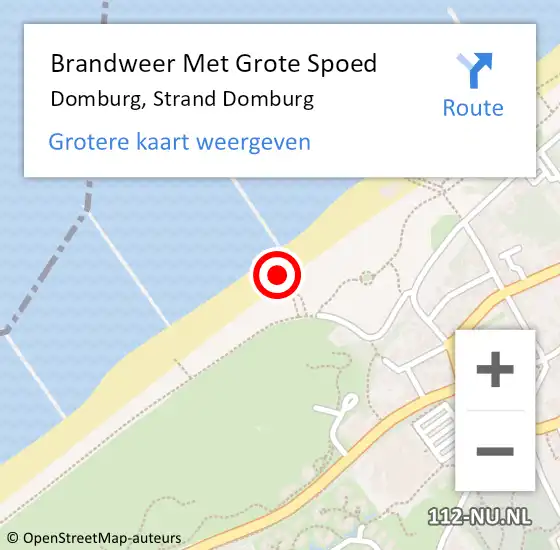 Locatie op kaart van de 112 melding: Brandweer Met Grote Spoed Naar Domburg, Strand Domburg op 28 juni 2022 19:14