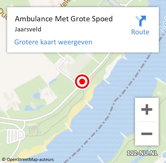 Locatie op kaart van de 112 melding: Ambulance Met Grote Spoed Naar Jaarsveld op 28 juni 2022 20:46