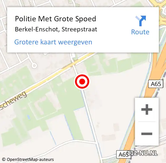 Locatie op kaart van de 112 melding: Politie Met Grote Spoed Naar Berkel-Enschot, Streepstraat op 28 juni 2022 21:30