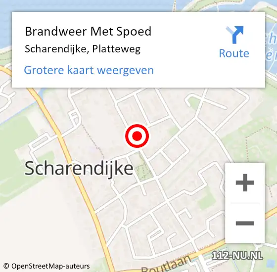 Locatie op kaart van de 112 melding: Brandweer Met Spoed Naar Scharendijke, Platteweg op 29 juni 2022 11:18