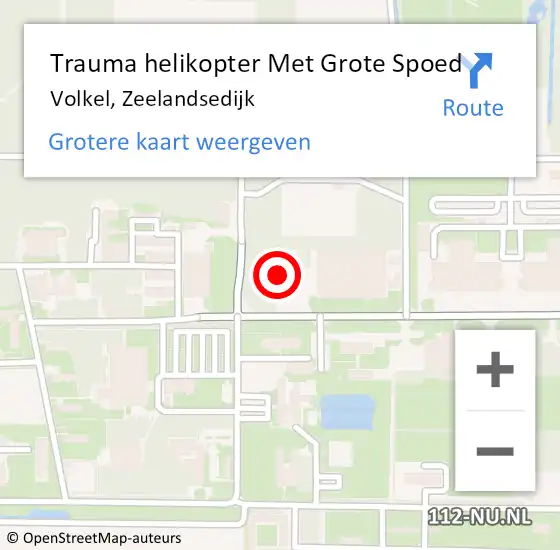 Locatie op kaart van de 112 melding: Trauma helikopter Met Grote Spoed Naar Volkel, Zeelandsedijk op 29 juni 2022 11:53