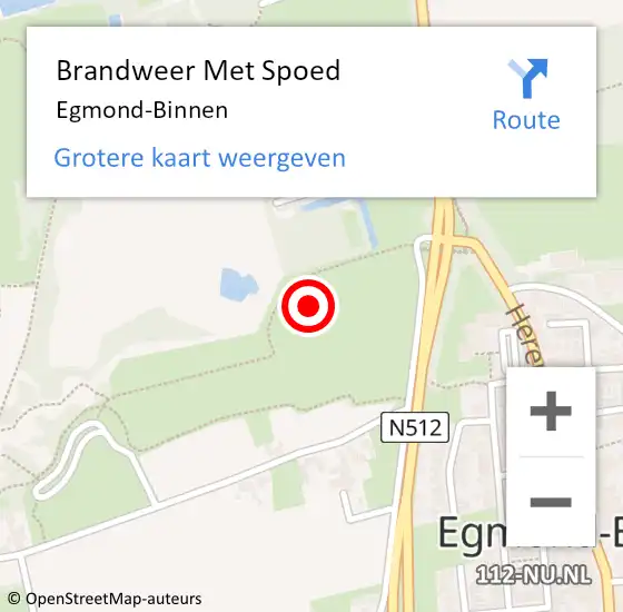 Locatie op kaart van de 112 melding: Brandweer Met Spoed Naar Egmond-Binnen op 29 juni 2022 13:40