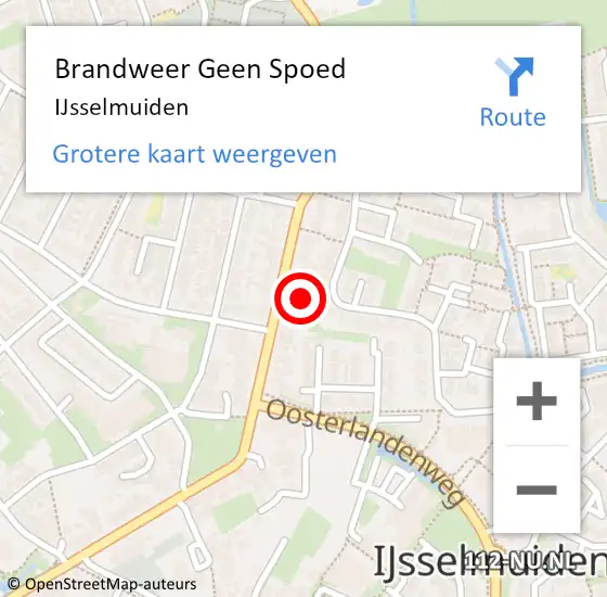 Locatie op kaart van de 112 melding: Brandweer Geen Spoed Naar IJsselmuiden op 29 juni 2022 14:30