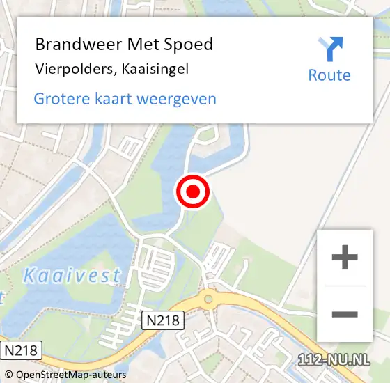 Locatie op kaart van de 112 melding: Brandweer Met Spoed Naar Vierpolders, Kaaisingel op 29 juni 2022 15:17