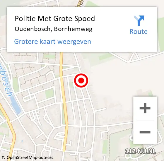 Locatie op kaart van de 112 melding: Politie Met Grote Spoed Naar Oudenbosch, Bornhemweg op 29 juni 2022 17:36