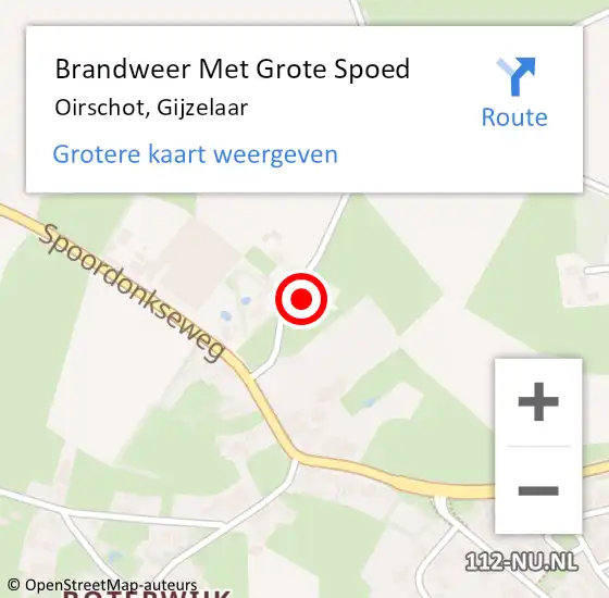 Locatie op kaart van de 112 melding: Brandweer Met Grote Spoed Naar Oirschot, Gijzelaar op 29 juni 2022 18:20