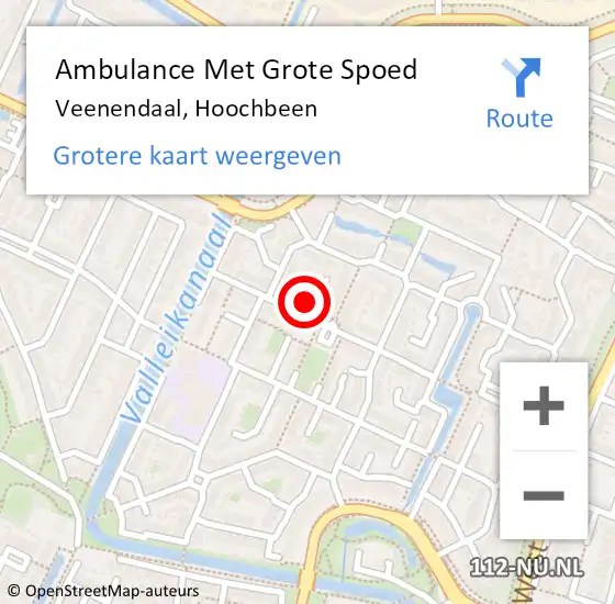 Locatie op kaart van de 112 melding: Ambulance Met Grote Spoed Naar Veenendaal, Hoochbeen op 29 juni 2022 19:28