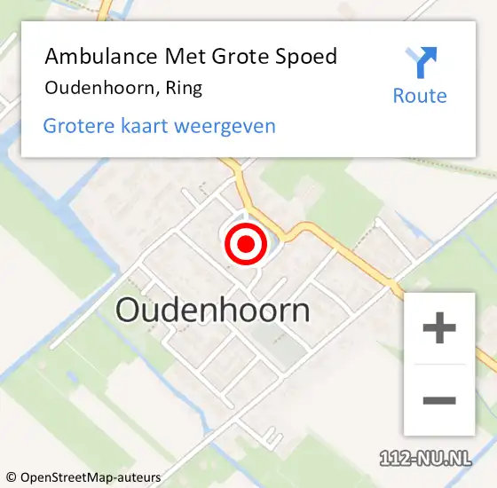 Locatie op kaart van de 112 melding: Ambulance Met Grote Spoed Naar Oudenhoorn, Ring op 30 juni 2022 05:46