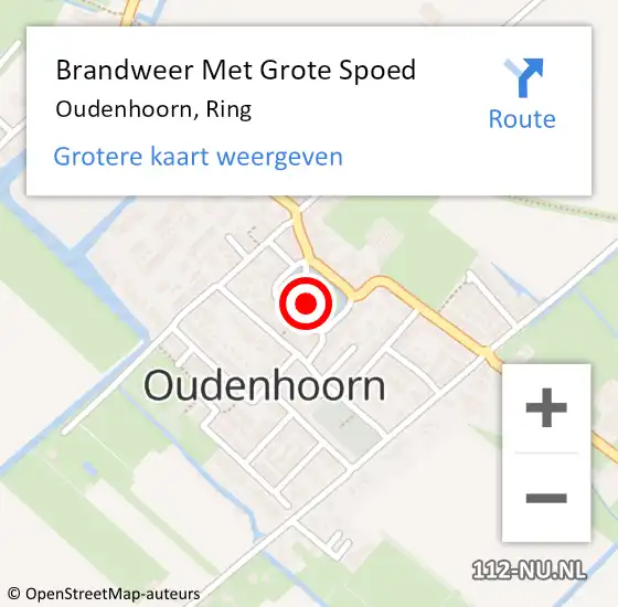 Locatie op kaart van de 112 melding: Brandweer Met Grote Spoed Naar Oudenhoorn, Ring op 30 juni 2022 05:53