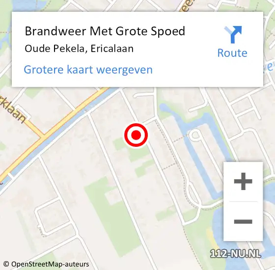 Locatie op kaart van de 112 melding: Brandweer Met Grote Spoed Naar Oude Pekela, Ericalaan op 30 juni 2022 06:17