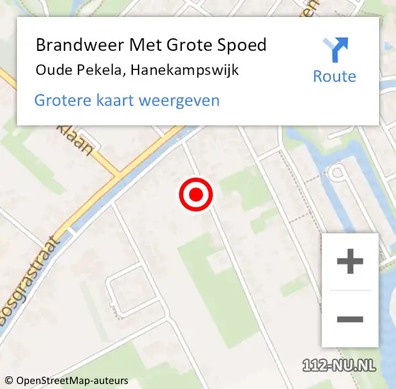 Locatie op kaart van de 112 melding: Brandweer Met Grote Spoed Naar Oude Pekela, Hanekampswijk op 30 juni 2022 06:23