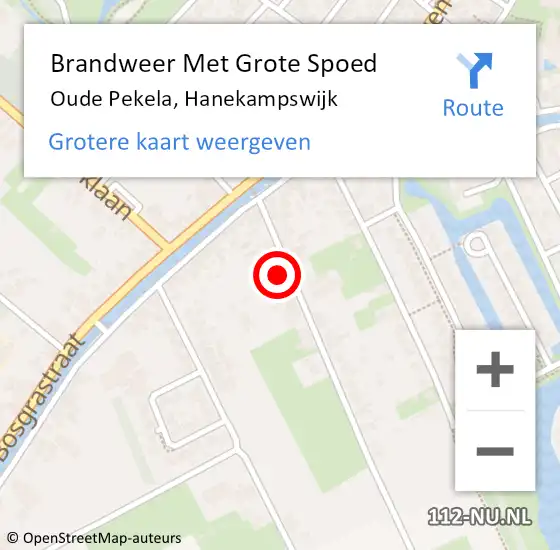 Locatie op kaart van de 112 melding: Brandweer Met Grote Spoed Naar Oude Pekela, Hanekampswijk op 30 juni 2022 06:55