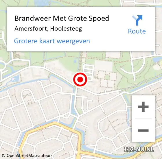 Locatie op kaart van de 112 melding: Brandweer Met Grote Spoed Naar Amersfoort, Hoolesteeg op 30 juni 2022 08:24