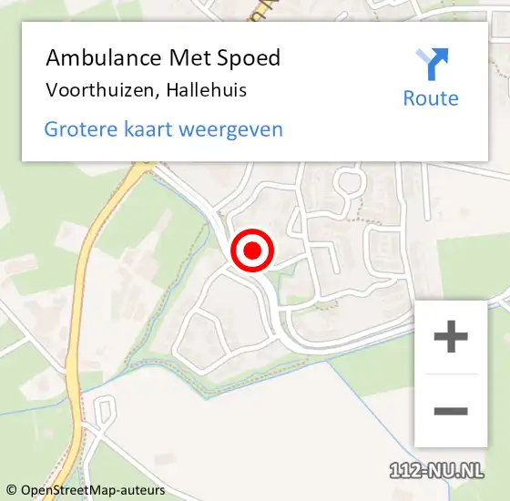 Locatie op kaart van de 112 melding: Ambulance Met Spoed Naar Voorthuizen, Hallehuis op 30 juni 2022 10:25