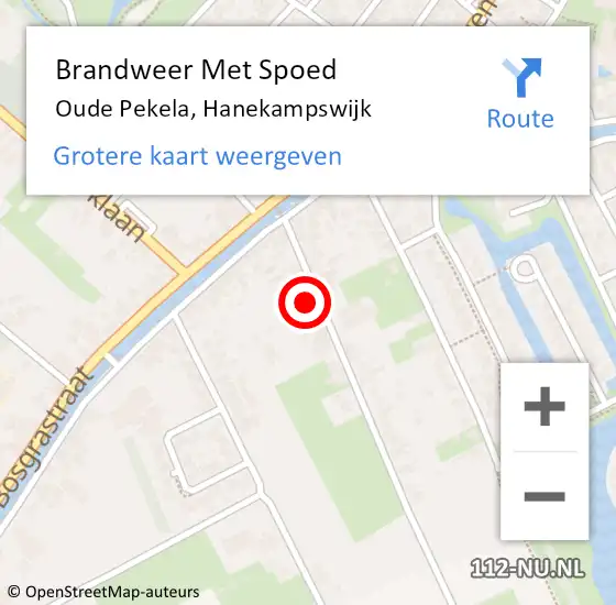 Locatie op kaart van de 112 melding: Brandweer Met Spoed Naar Oude Pekela, Hanekampswijk op 30 juni 2022 11:03