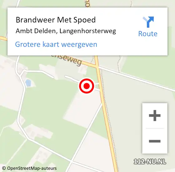 Locatie op kaart van de 112 melding: Brandweer Met Spoed Naar Ambt Delden, Langenhorsterweg op 30 juni 2022 11:26