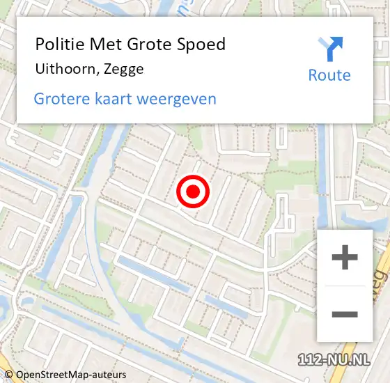 Locatie op kaart van de 112 melding: Politie Met Grote Spoed Naar Uithoorn, Zegge op 30 juni 2022 12:12