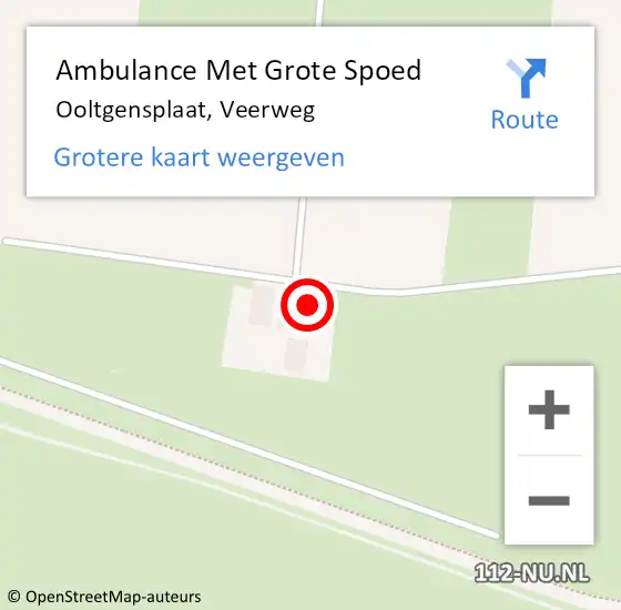 Locatie op kaart van de 112 melding: Ambulance Met Grote Spoed Naar Ooltgensplaat, Veerweg op 30 juni 2022 12:37