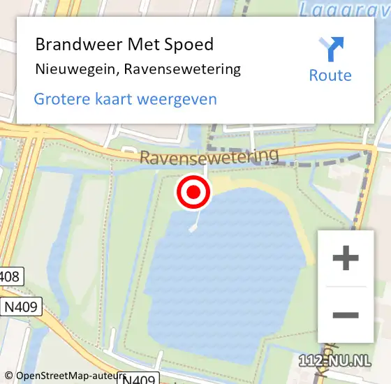 Locatie op kaart van de 112 melding: Brandweer Met Spoed Naar Nieuwegein, Ravensewetering op 30 juni 2022 13:17