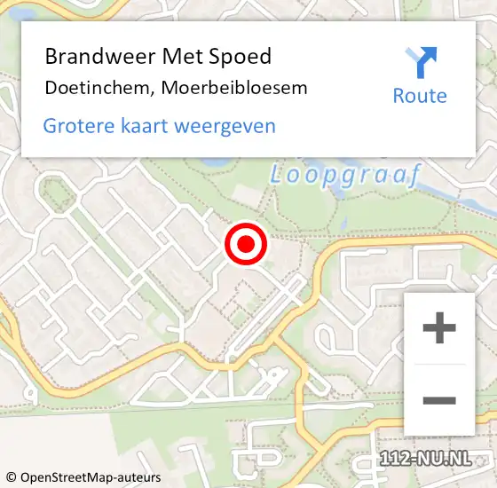 Locatie op kaart van de 112 melding: Brandweer Met Spoed Naar Doetinchem, Moerbeibloesem op 30 juni 2022 15:14