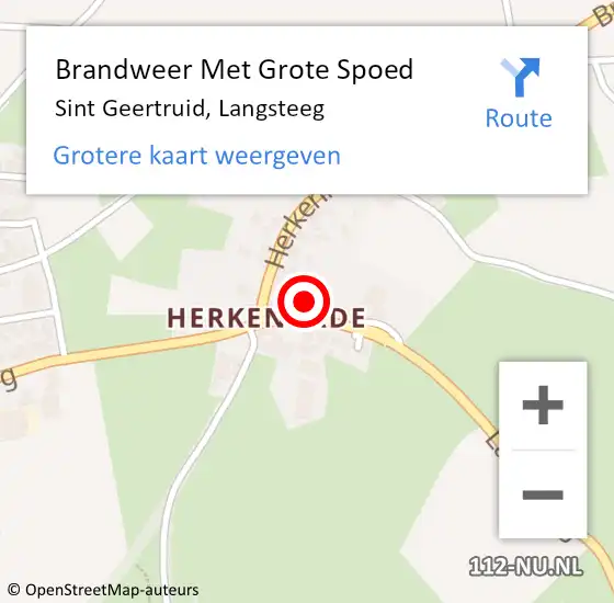 Locatie op kaart van de 112 melding: Brandweer Met Grote Spoed Naar Sint Geertruid, Langsteeg op 30 juni 2022 15:16