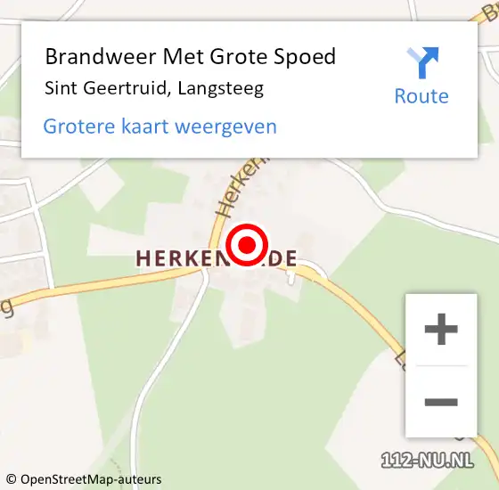 Locatie op kaart van de 112 melding: Brandweer Met Grote Spoed Naar Sint Geertruid, Langsteeg op 30 juni 2022 15:18