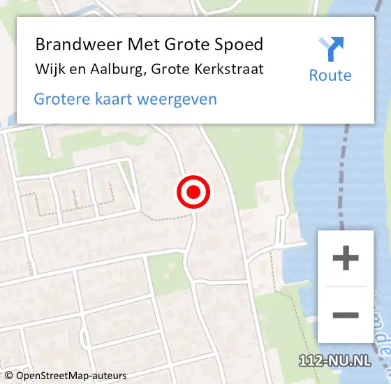 Locatie op kaart van de 112 melding: Brandweer Met Grote Spoed Naar Wijk en Aalburg, Grote Kerkstraat op 30 juni 2022 16:25