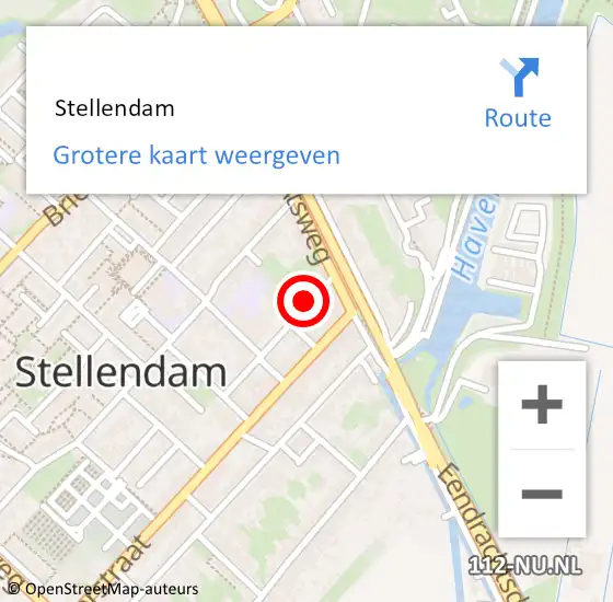 Locatie op kaart van de 112 melding:  Stellendam op 30 juni 2022 17:05