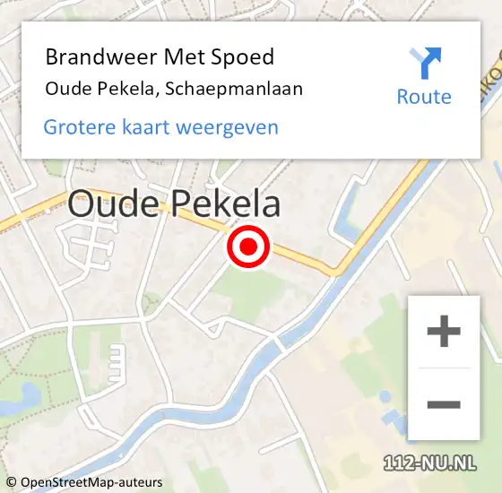 Locatie op kaart van de 112 melding: Brandweer Met Spoed Naar Oude Pekela, Schaepmanlaan op 30 juni 2022 17:10