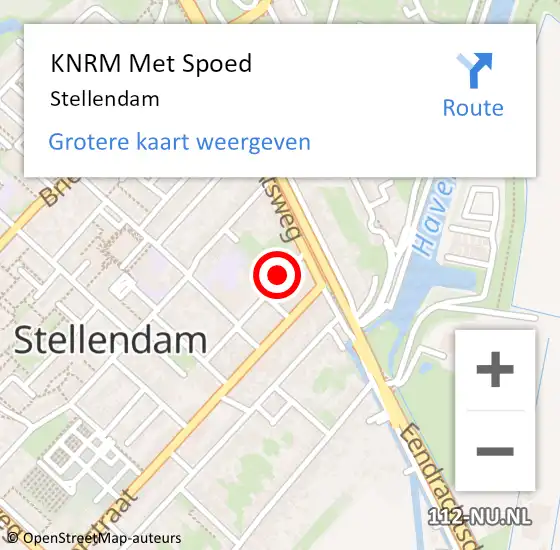 Locatie op kaart van de 112 melding: KNRM Met Spoed Naar Stellendam op 30 juni 2022 17:11