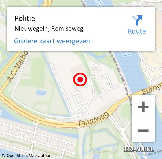 Locatie op kaart van de 112 melding: Politie Nieuwegein, Remiseweg op 30 juni 2022 17:18