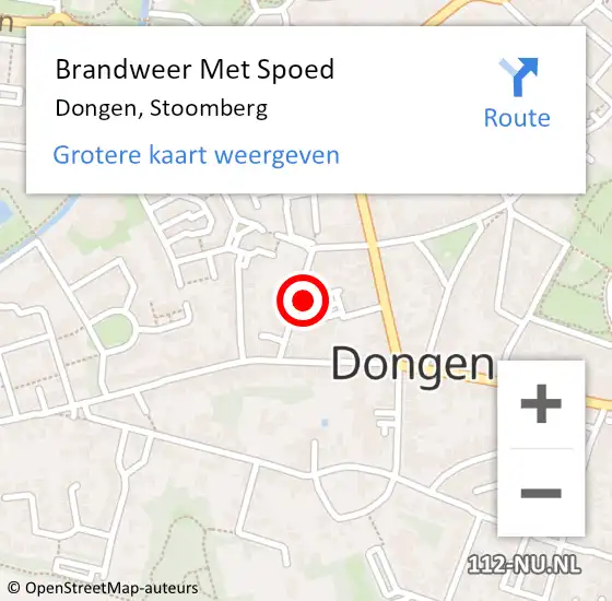 Locatie op kaart van de 112 melding: Brandweer Met Spoed Naar Dongen, Stoomberg op 30 juni 2022 17:57