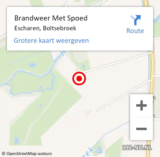 Locatie op kaart van de 112 melding: Brandweer Met Spoed Naar Escharen, Boltsebroek op 30 juni 2022 19:06