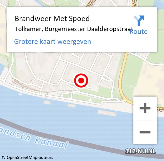 Locatie op kaart van de 112 melding: Brandweer Met Spoed Naar Tolkamer, Burgemeester Daalderopstraat op 30 juni 2022 20:26