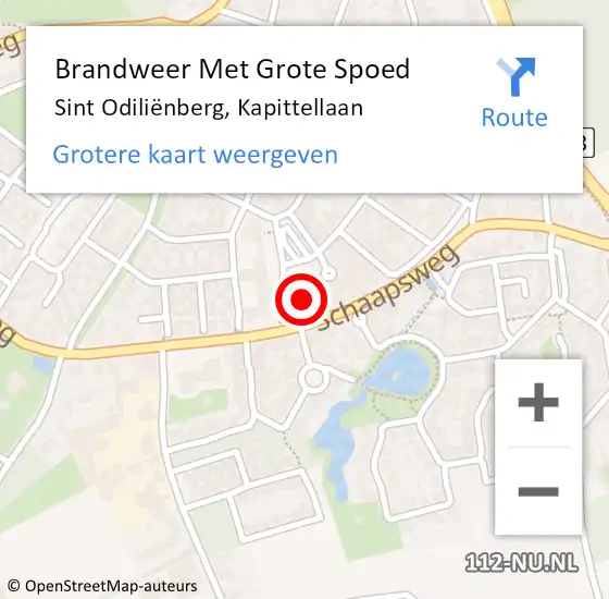 Locatie op kaart van de 112 melding: Brandweer Met Grote Spoed Naar Sint Odiliënberg, Kapittellaan op 30 juni 2022 20:41