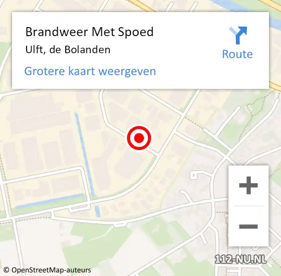 Locatie op kaart van de 112 melding: Brandweer Met Spoed Naar Ulft, de Bolanden op 30 juni 2022 21:04