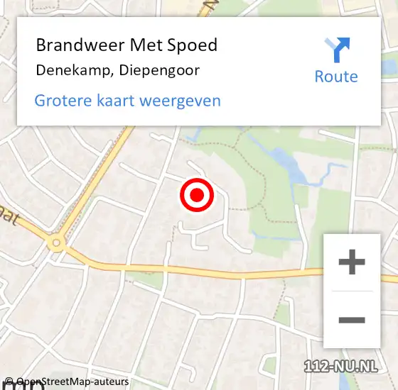 Locatie op kaart van de 112 melding: Brandweer Met Spoed Naar Denekamp, Diepengoor op 30 juni 2022 21:19