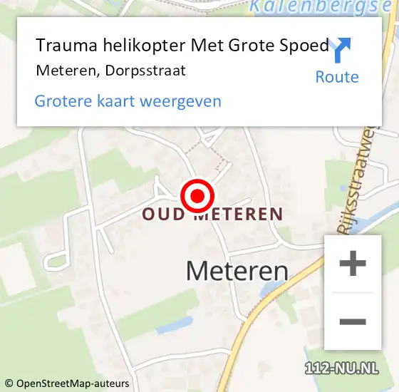 Locatie op kaart van de 112 melding: Trauma helikopter Met Grote Spoed Naar Meteren, Dorpsstraat op 30 juni 2022 22:40