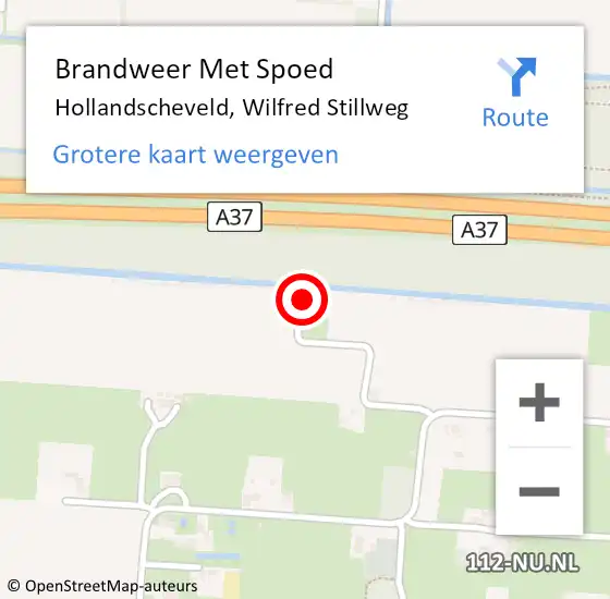 Locatie op kaart van de 112 melding: Brandweer Met Spoed Naar Hollandscheveld, Wilfred Stillweg op 30 juni 2022 23:11