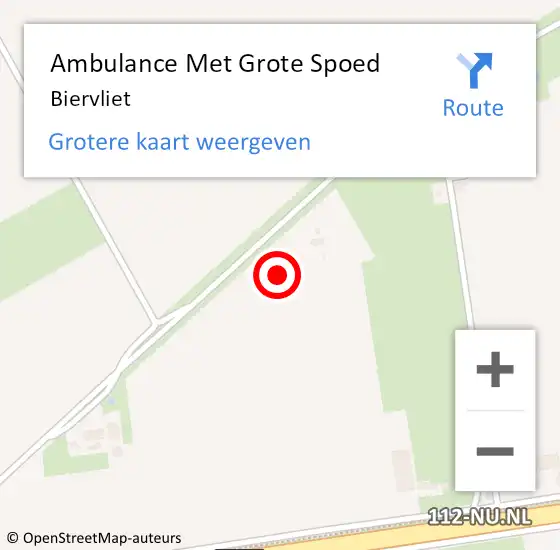 Locatie op kaart van de 112 melding: Ambulance Met Grote Spoed Naar Biervliet op 30 juni 2022 23:24